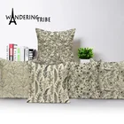 Чехлы для подушек с изображением черной травы в стиле ретро, Цветочная подушка, наволочки для подушек с растениями, декоративные подушки, Kissen