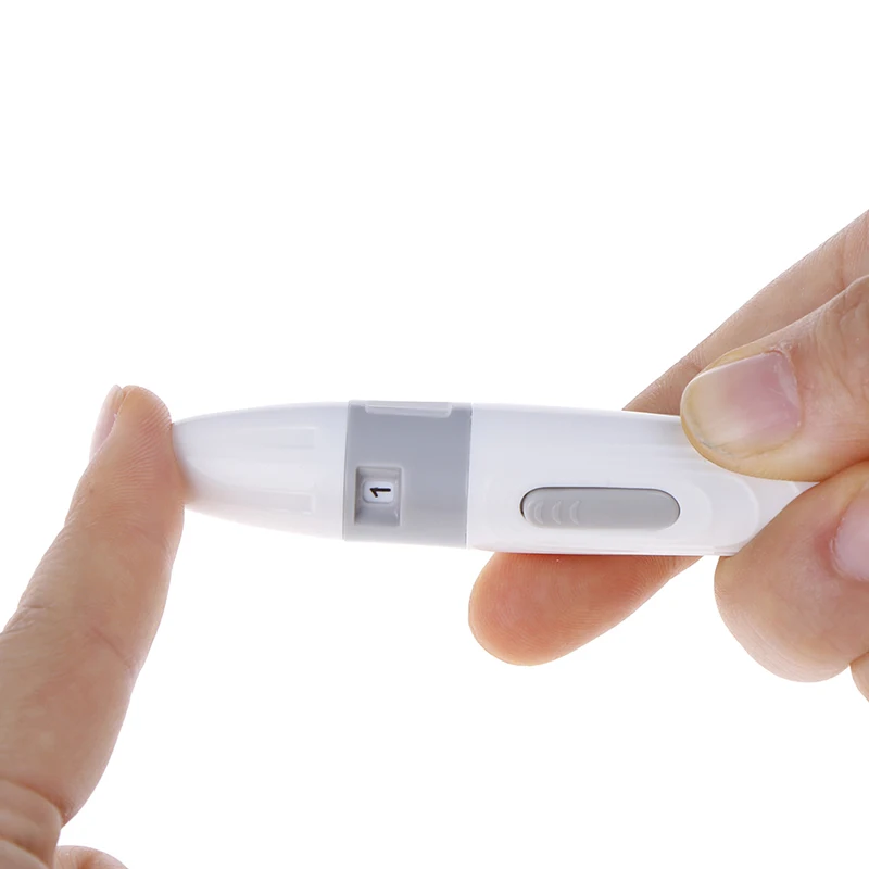 

For Diabetics Blood Collect 5 Adjustable Depth Blood Sampling Glucose Test Pen 1PCS Pen Lancing Device