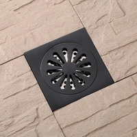 brass drain odor proof floor drain cover bathroom square 1010 insect proof drain cover black toliet shower drain hair catcher