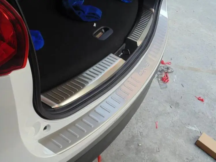 

Для Mazda CX-5 2013-2015 Высококачественная накладка из нержавеющей стали для защиты багажника от царапин автомобильные аксессуары