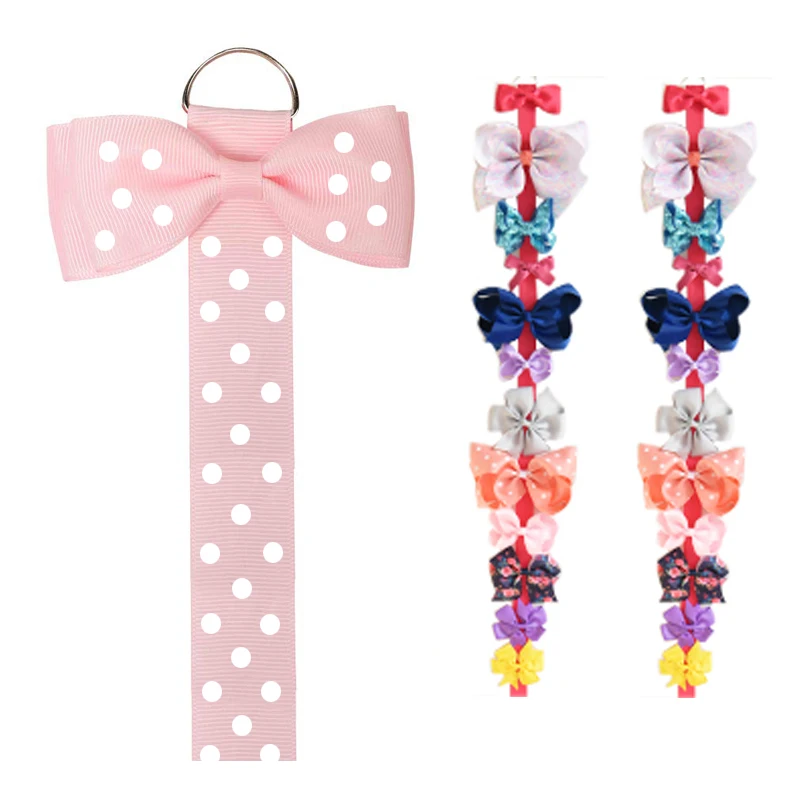 

Hair Bow Clips Holders Baby Girls Room Decor Long Storage Organizer Hanger Ribbon Hairpin Barrettes Accessories Display Belt