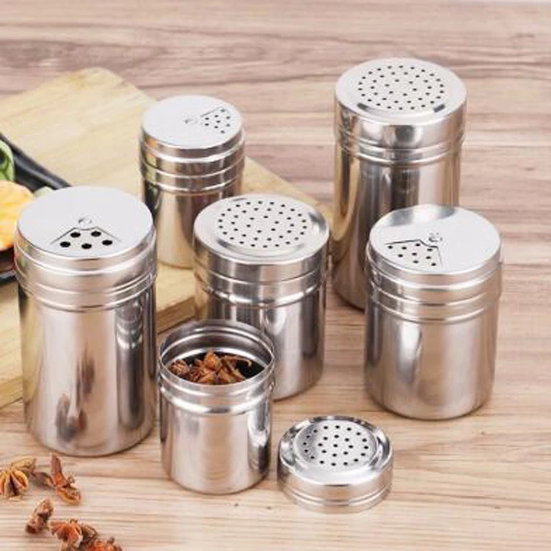 1 шт. нержавеющая сталь сахар для специй соль перец шейкер трав банка