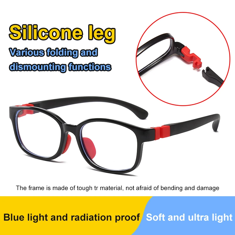 

4 Color Riding Cycling Sunglasses Silicone Flat Light Anti-radiation Computer Mobile Phone Goggles Motorcycle Glasses For Child