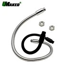 Мягкий хромированный металлический гибкий шланг с гусиной шеей, диаметр 6 мм, 10, 20, 30 см, универсальный держатель для настольной лампы