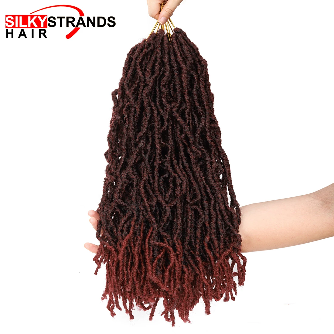 Мягкие Dread Bobbi Boss Nu Locs крючком волосы 18 дюймов 20 прядей/упаковка Омбре Faux Locs синтетические косички для наращивания волос