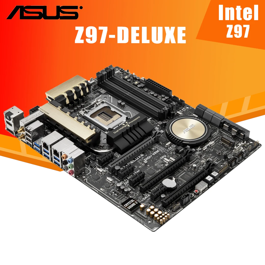 Preise LGA 1150 Asus Z97-Deluxe Motherboard Intel Z97 I7 I5 I3 DDR3 PCI-E 3,0 M.2 USB 3,1 HDMI Display Port Desktop Z97 Placa-Mãe 1150