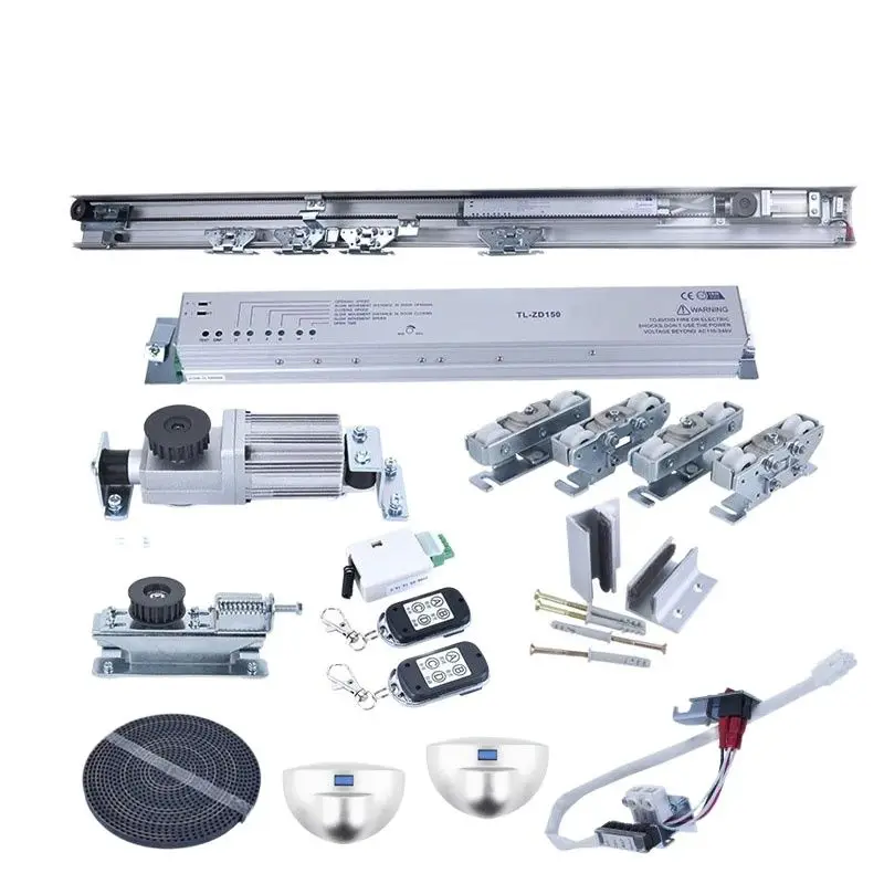 KINGJOIN электрическая стеклянная дверь двойная раздвижная двери раздвижные