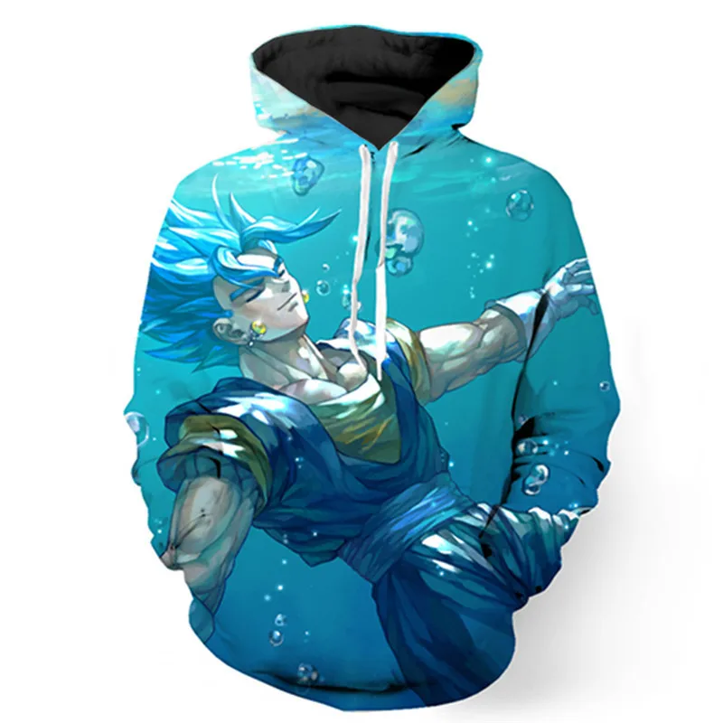 Hip Hop Dragon Ball Z Printed Sweatshirt Men Hoodies 3D Anime Design Streetwear For Male Hoody Autumn Man | Мужская одежда