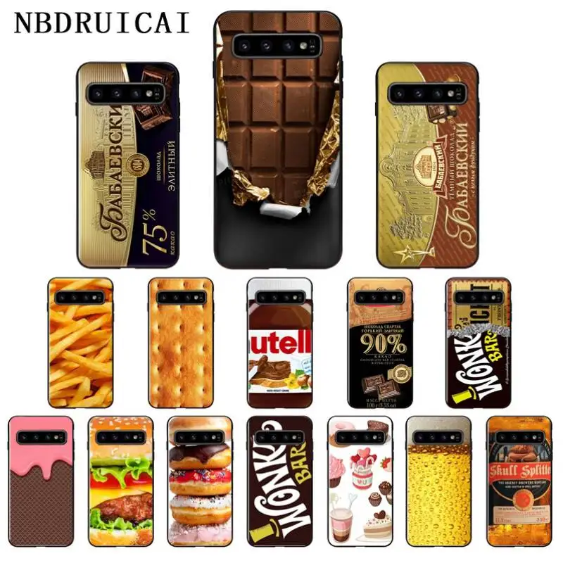 NBDRUICAI Funny Food Dessert Chocolate Beer Phone Case Cover for Samsung S9 plus S5 S6 edge S7 S8 S10 E | Мобильные телефоны и