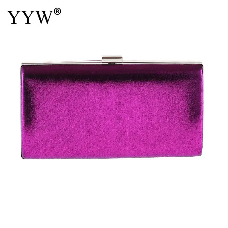 purple YYW Фиолетовый клатч женская Дамская сумочка для вечеринок элегантный свадебный кошелек с цепочкой клатч женские вечерние женские кожаные сумки femme - Цвет: purple