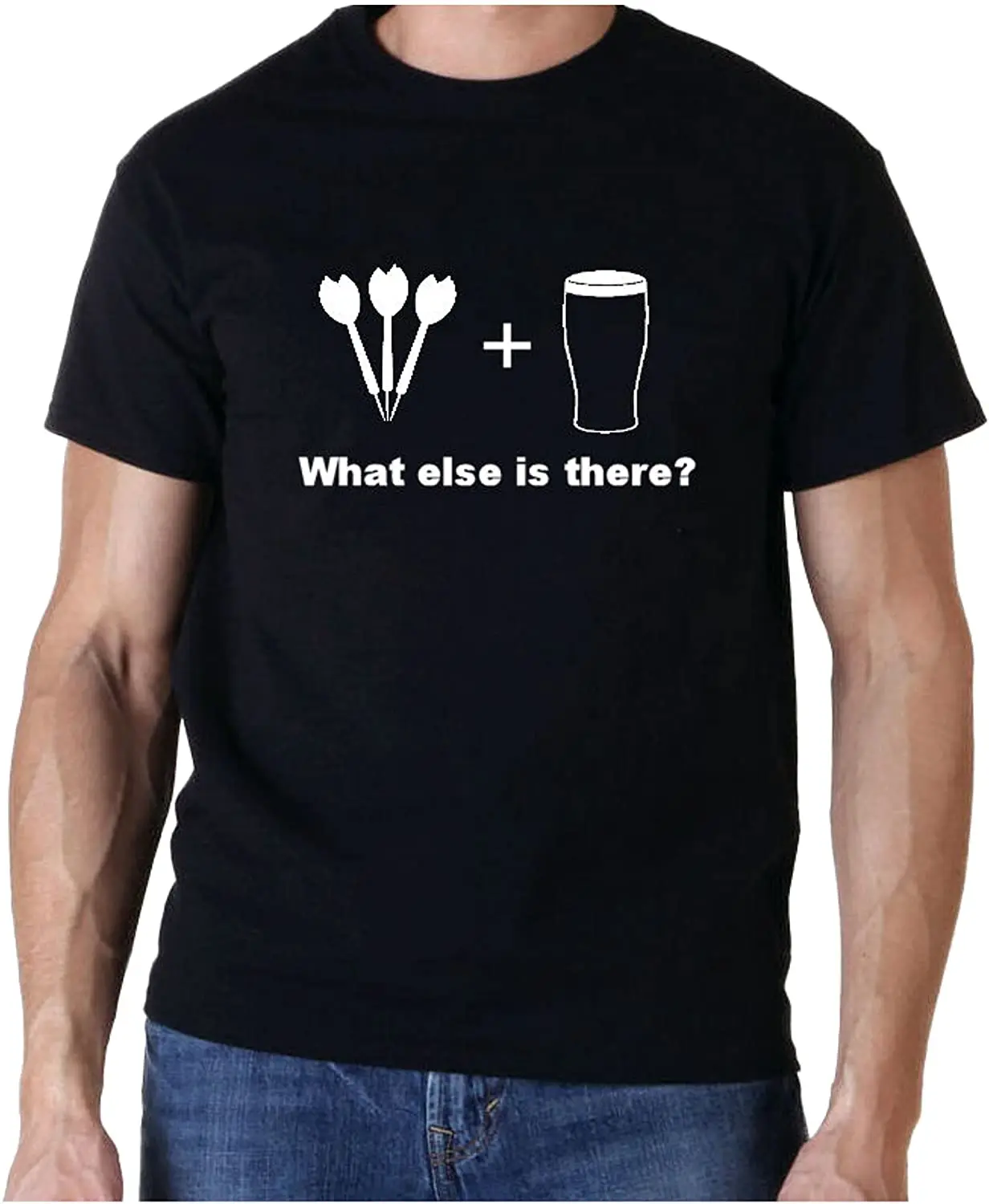 

Darts and Beer What Else is There Funny T-Shirt Hot Sales Harajuku Tee Summer 2020 Pure Cotton Breathable Short Sleeve Tshirt
