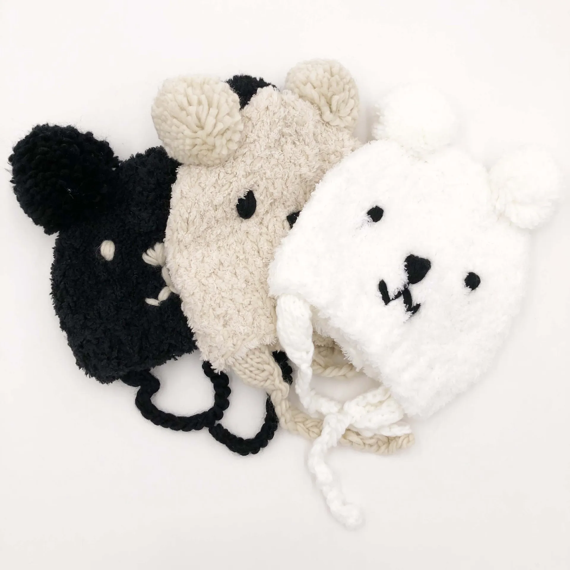 

Winter Warm Knit Baby Girls and Boys Pompom Hat with Warm Fleece Lining Cute Bear Ears Hats for Kids Beanie Hat