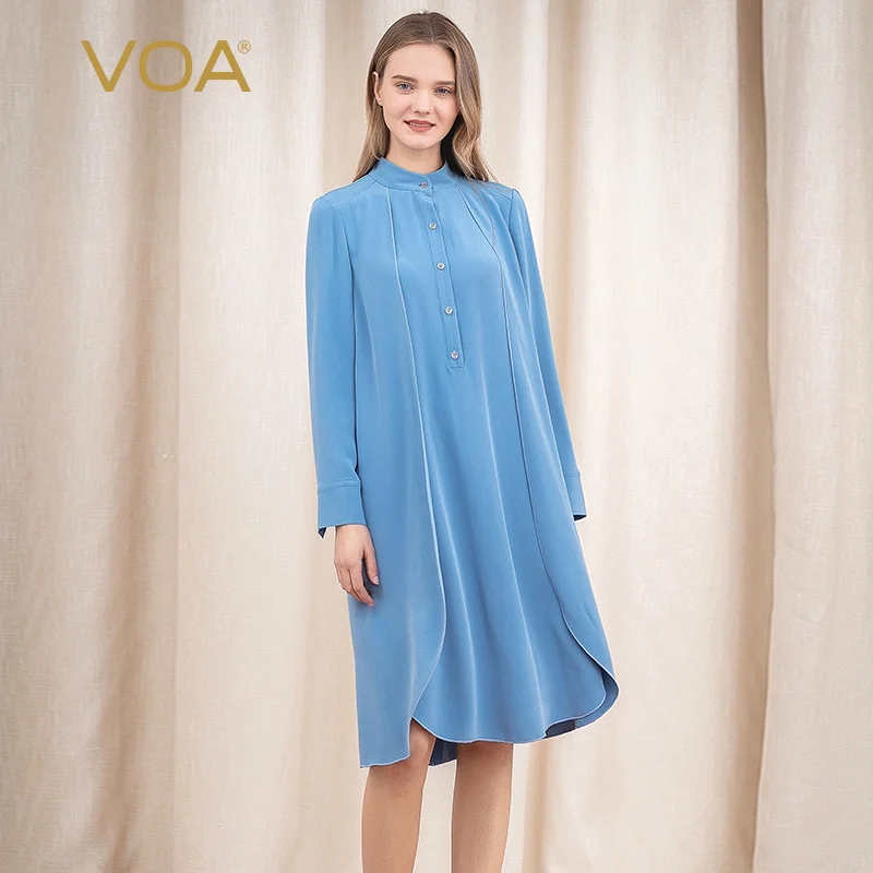 Воа небесно голубого цвета 40 мм тяжелый шелк Женские раза плотно манжетами