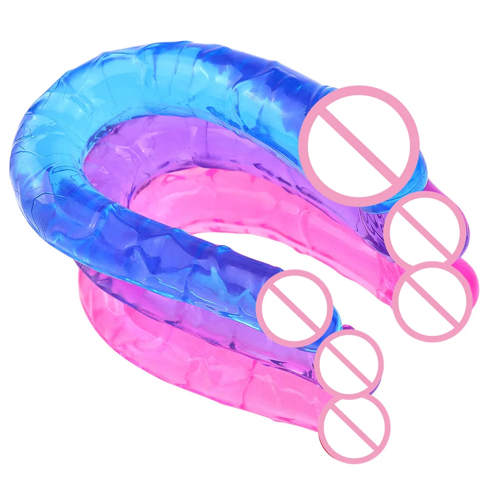 31 см двойная длинная мягкая железная фаллоимитатор для лесбиянок вагинальная