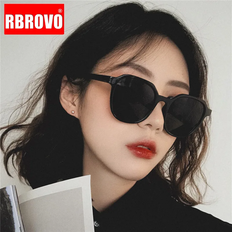 

RBROVO 2021 Fashion Tea Women Sunglasses Brand Designer Street Beat Eyeglasses Men Vintage Shopping Oculos De Sol Gafas UV400