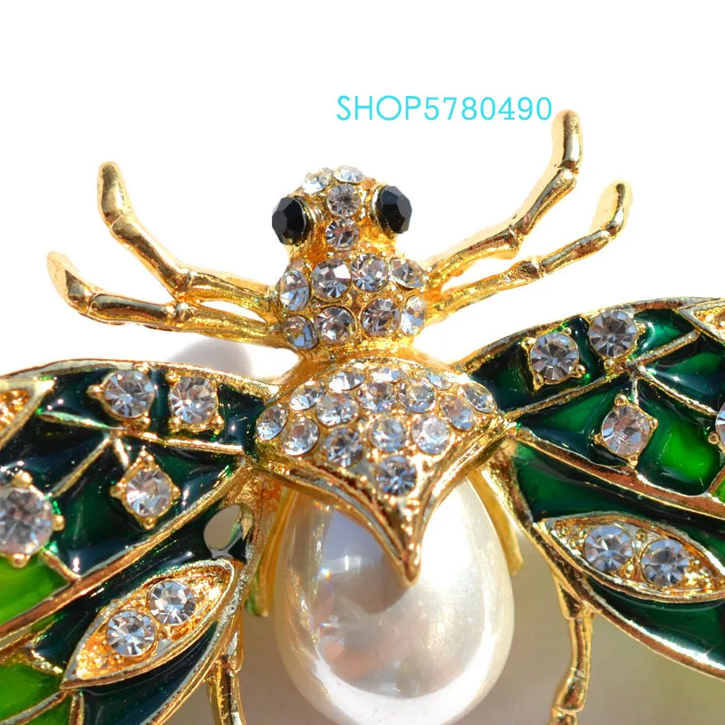 Модные ювелирные изделия окрашенная брошь в виде пчелы насекомого Стразы