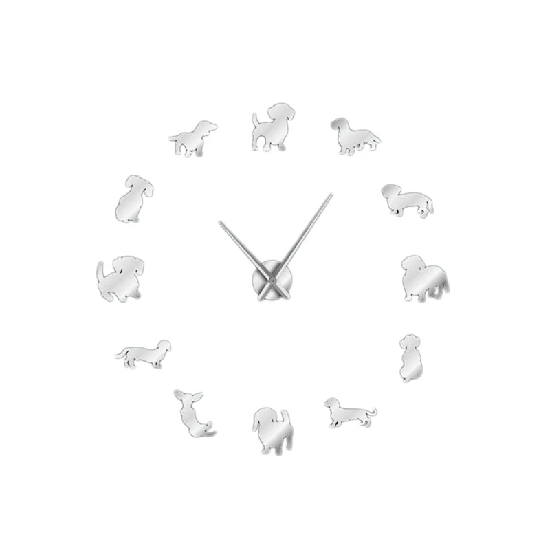 Настенные гигантские часы с зеркальным эффектом бескаркасные большие настенные