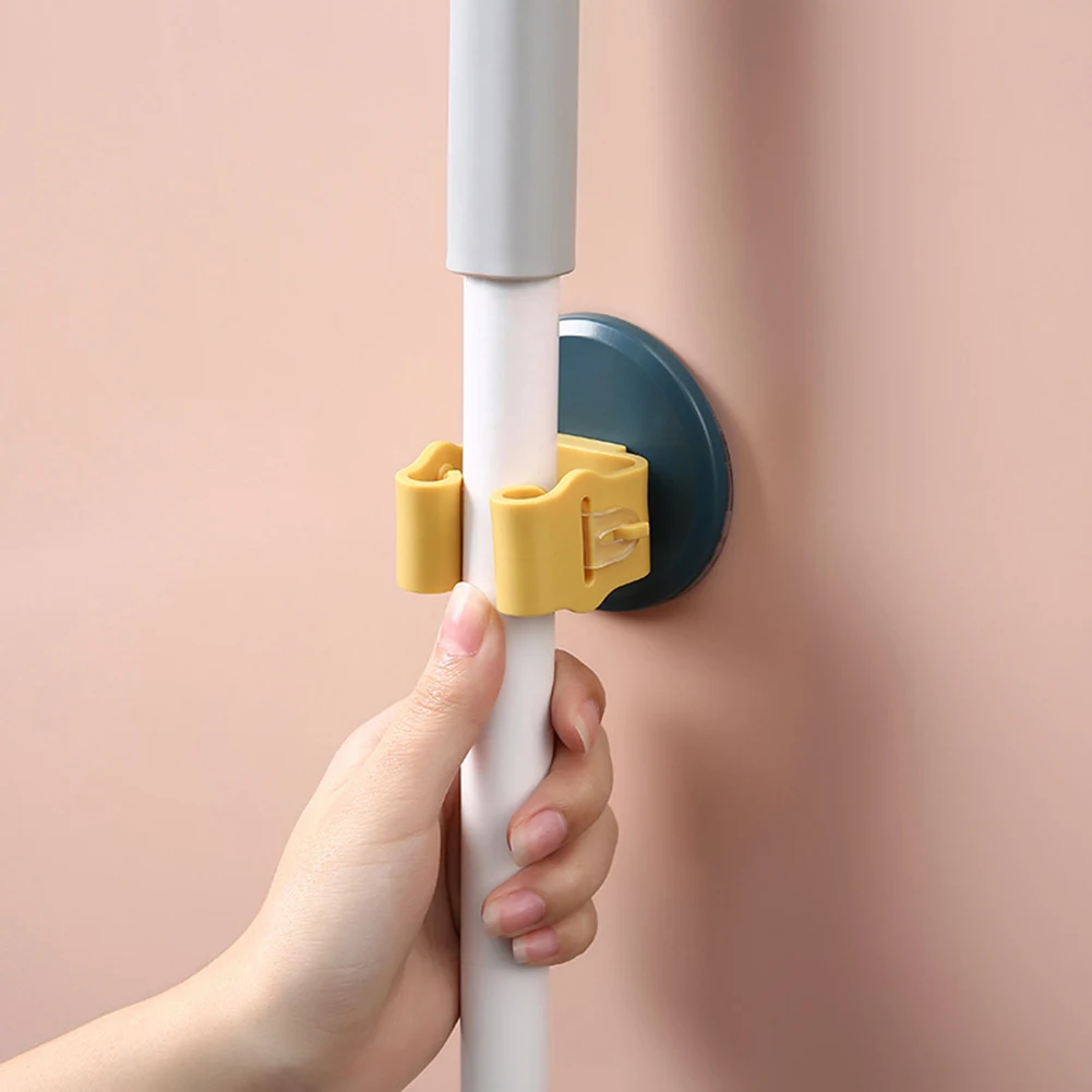 

Настенный держатель для швабры, многофункциональный органайзер без отверстий, самоклеящийся крючок для зонта в ванную комнату