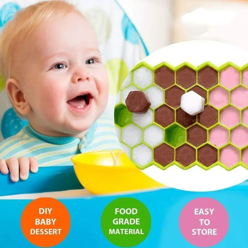 

37 Ice Tray Kitchen Ice Maker Summer Honeycomb Shape Tray For Wine Whiskey Food Grade Mold Ice Ball Drinks Molds