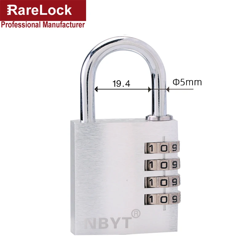 4 цвета Алюминий Комбинации замок для двери шкафа Коробка Чемодан Фитнес центр