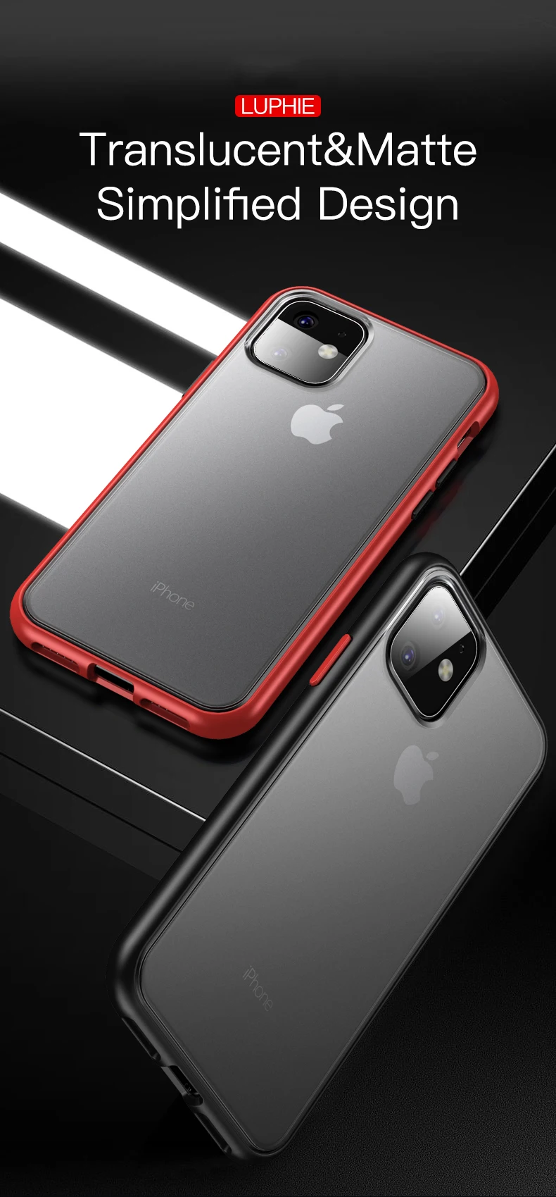 Роскошный Матовый чехол LUPHIE для iPhone 11 Pro Max, противоударный чехол для, iPhone 11, 5,8, 6,1, 6,5 дюймов, чехол s Coque Funda