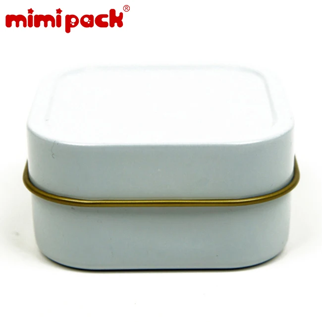 White 24-шт mimipack квадратной формы жестяная банка рождественские контейнеры для сувениров, специй, бальзамов, гелей, свечей, подарков, хранения(6 цветов - Цвет: White