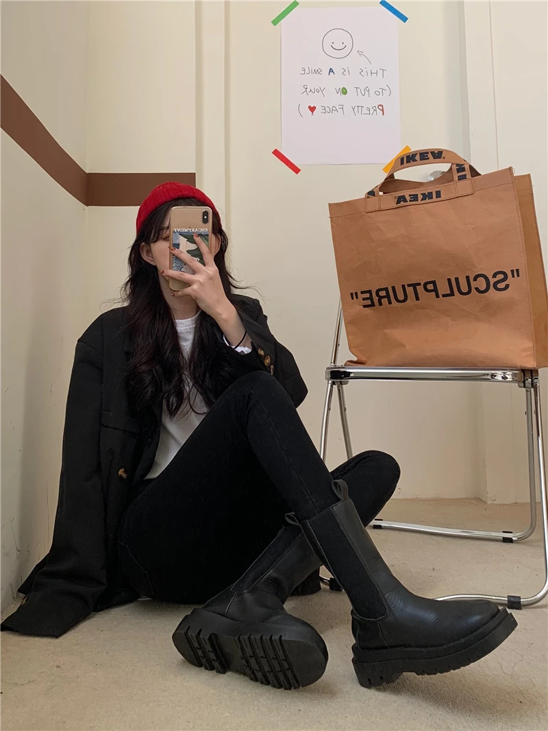 

DD0188 Skinny jeans women's new high-waisted straight-leg slim stretch pencil pants jeans