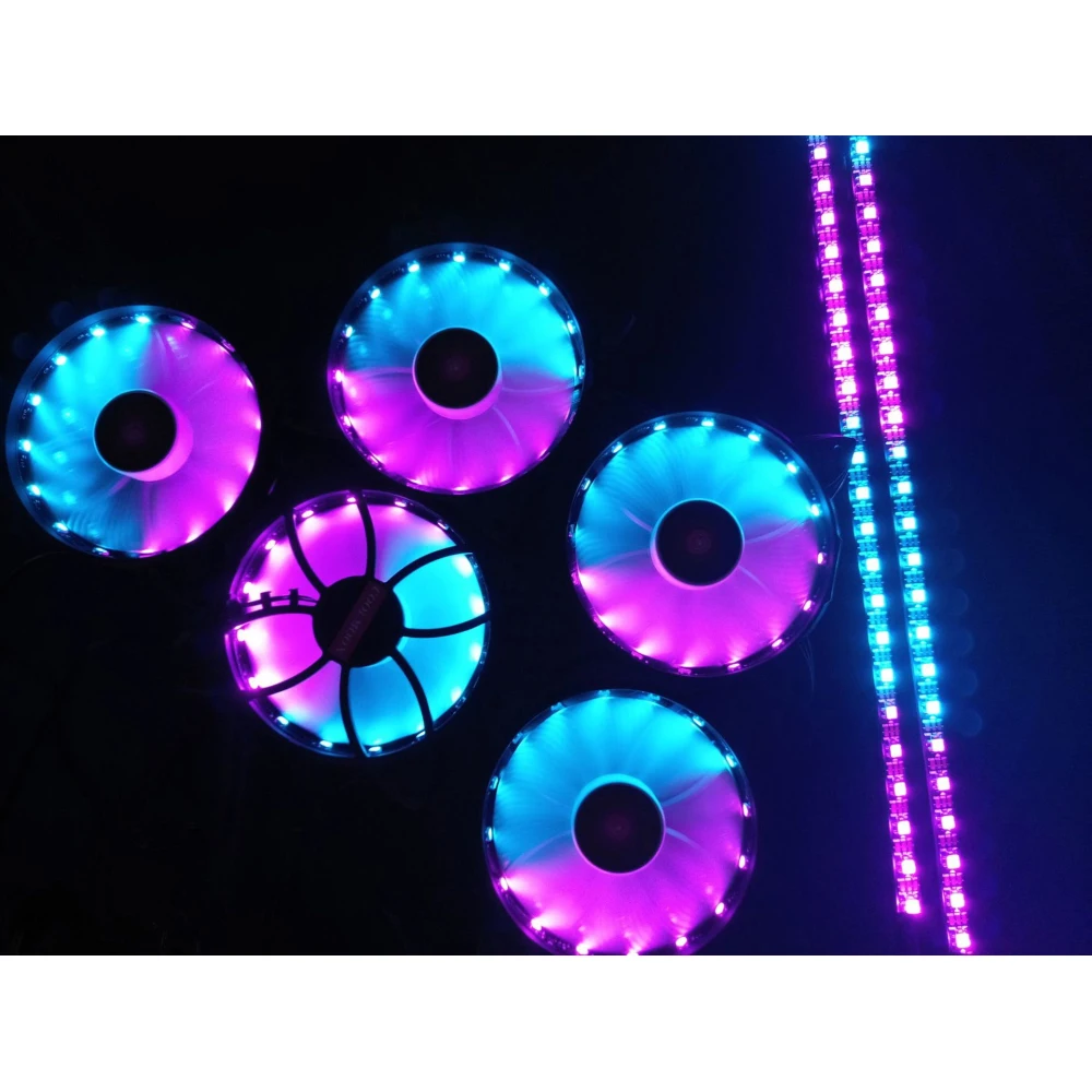 COOLMOON 12 см вентиляторов ПК 120 мм RGB вентилятор Радуга 5V A-RGB шасси тихий Управление