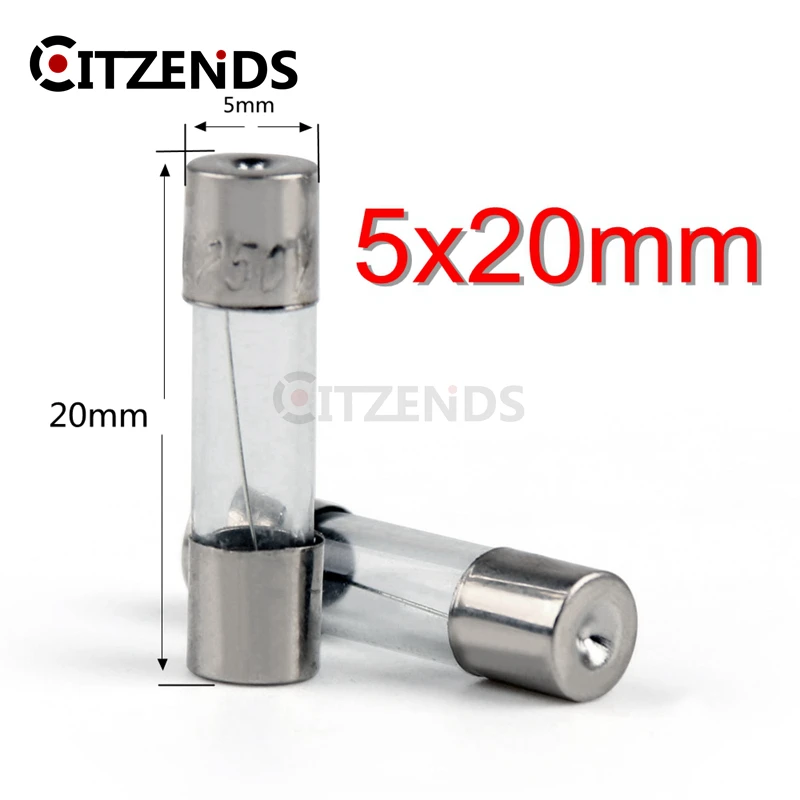 

100pcs Hot 5*20 Fast blow Glass Fuse 5x20mm 250V 0.1A 0.5A 1A 2A 2.5A 3A 3.15A 4A 5A 6A 6.3A 8A 10A 15A 20A30A 5*20mm Quick Blow