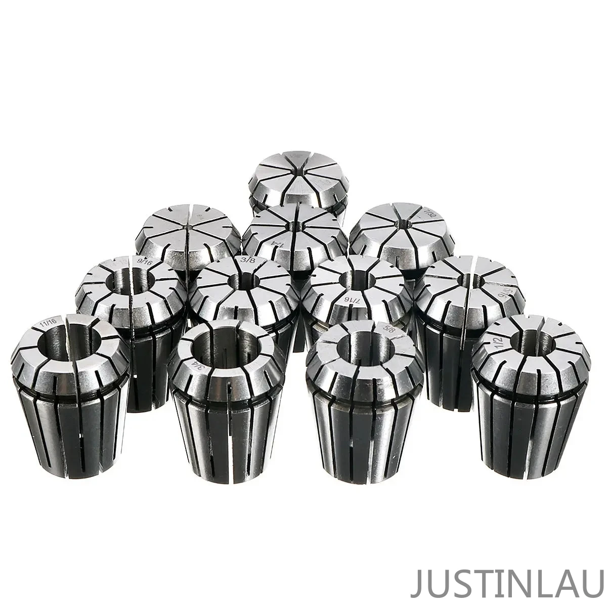 

12 шт. Цанга зажимного патрона ER32 от 1/8 до 3/4 дюйма, набор цанг пружины для фрезерного токарного станка с ЧПУ