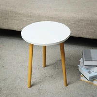 wood coffee table bed sofa side table round nordic small desk movable tea fruit snack end table living room furniture 35 x 42 cm