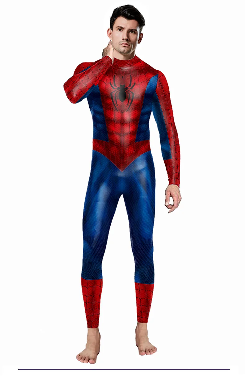 Классический Spidey костюмы для косплея костюм паука мужчин супергерой Zentai