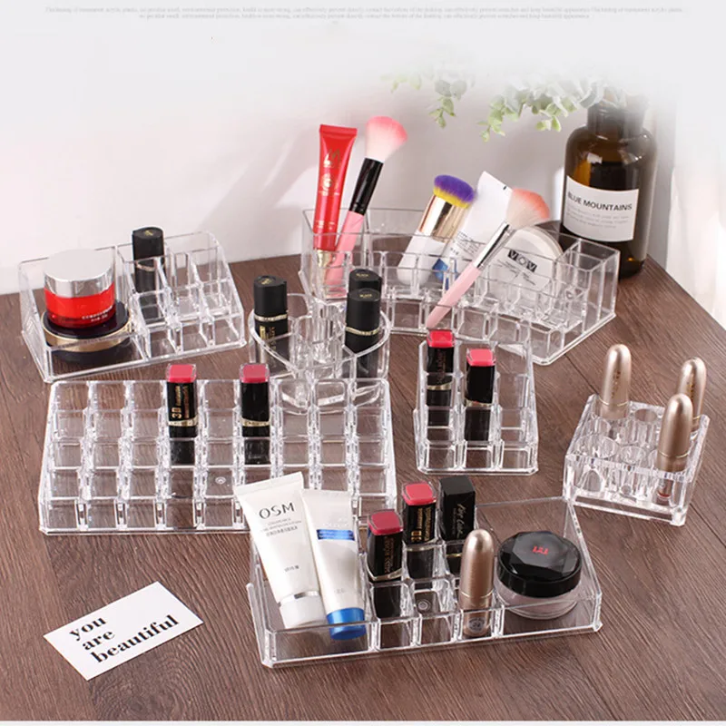 Акриловая косметичка органайзер для косметики контейнер ватных дисков коробка