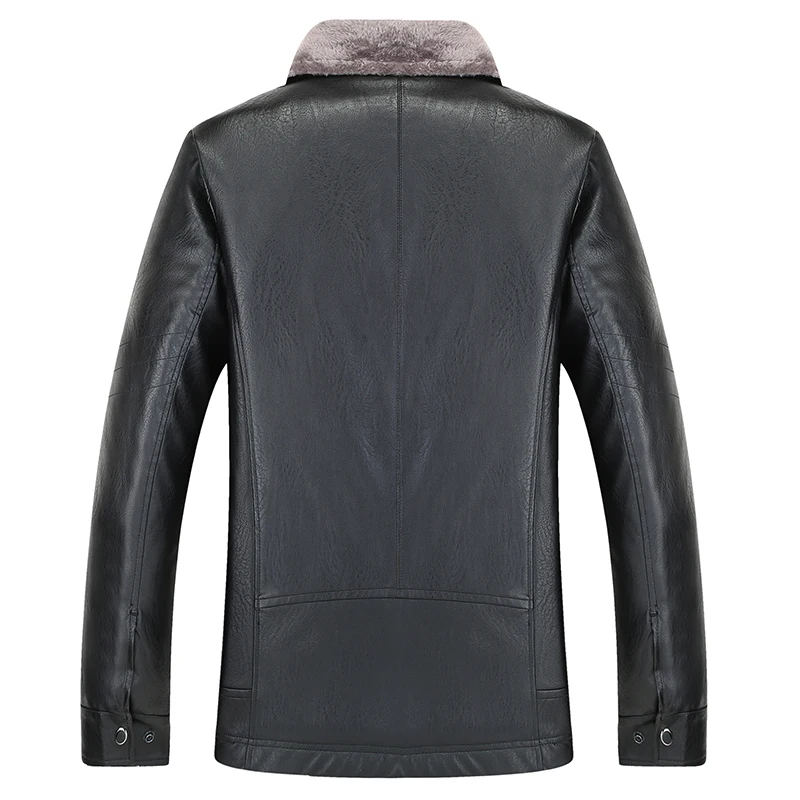 Большой плюс размер 8xl 7xl мужская куртка из овечьей кожи флисовая мотоциклетная куртка-бомбер черные кожаные пальто Мужская Верхняя одежда зимняя куртка сохраняющая тепло