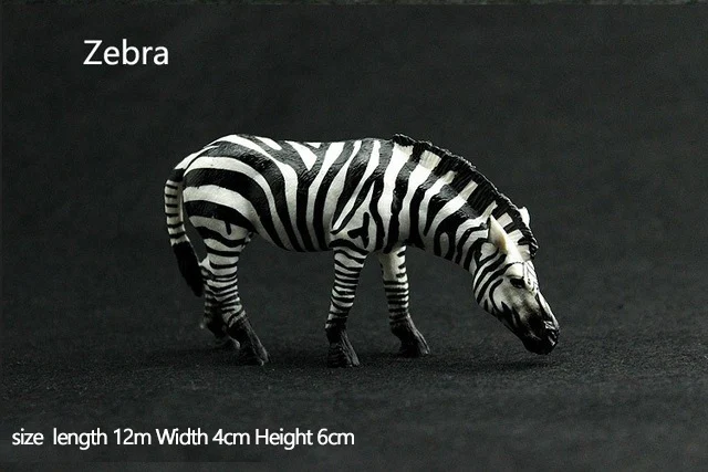 drinking zebra Оригинальная натуральная дикая джунгли, ферма, животное, птица, серия, леопард, кошка, пантера, ягуар, Коллекционная модель, детская игрушка, подарок для детей - Цвет: drinking zebra