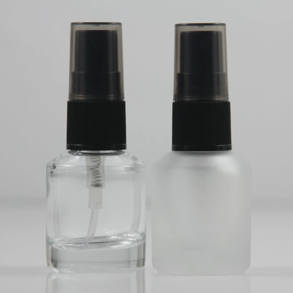 Skincare Packaging mini travel tool 15ml perfume glass vials fine mist spray pump bottle glass 0.5oz