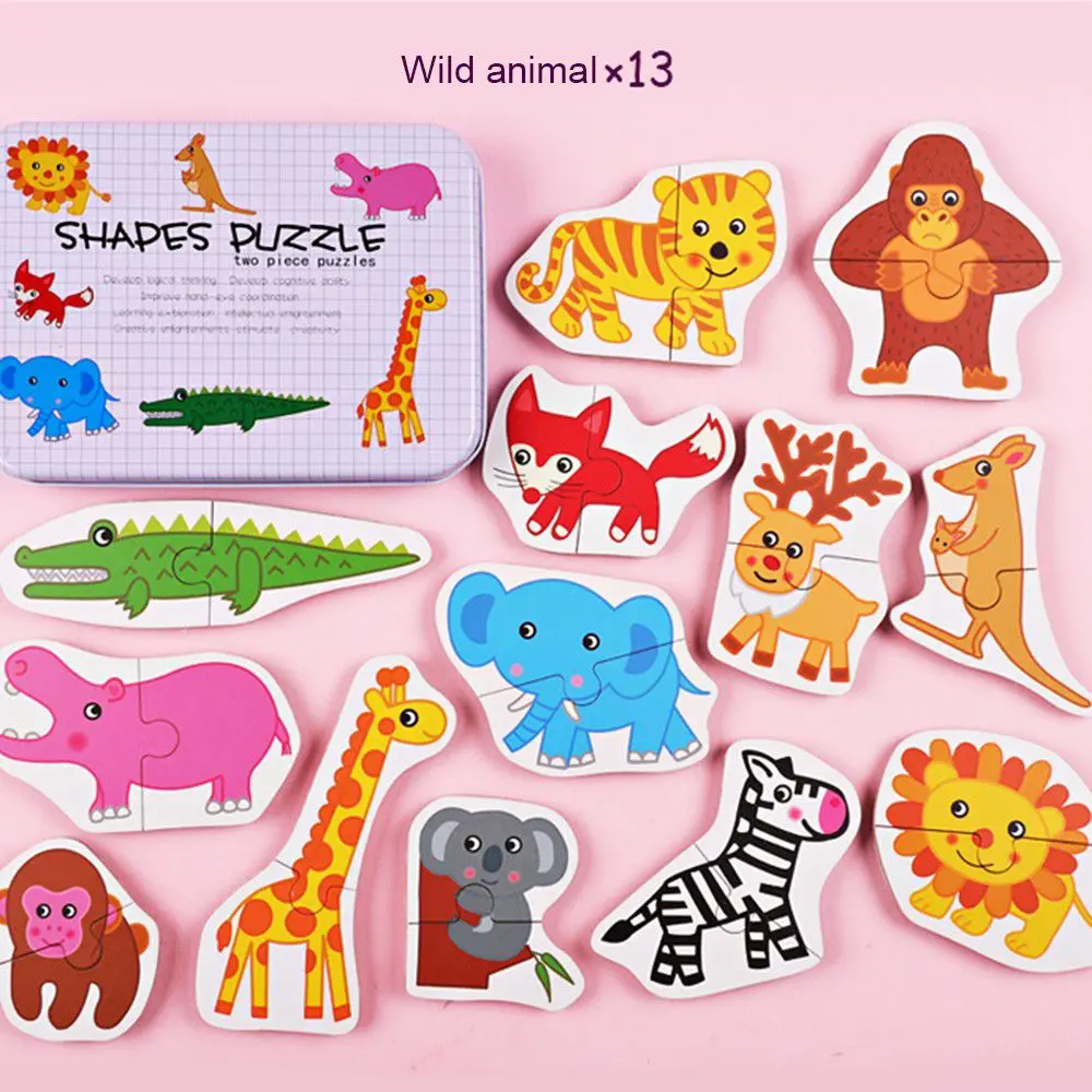 Wooden Toys Puzzle for Kids 3 years Animals/Vegetables/Fruits/Traffic Insects/Poultry Educational Kids Games Jigsaw