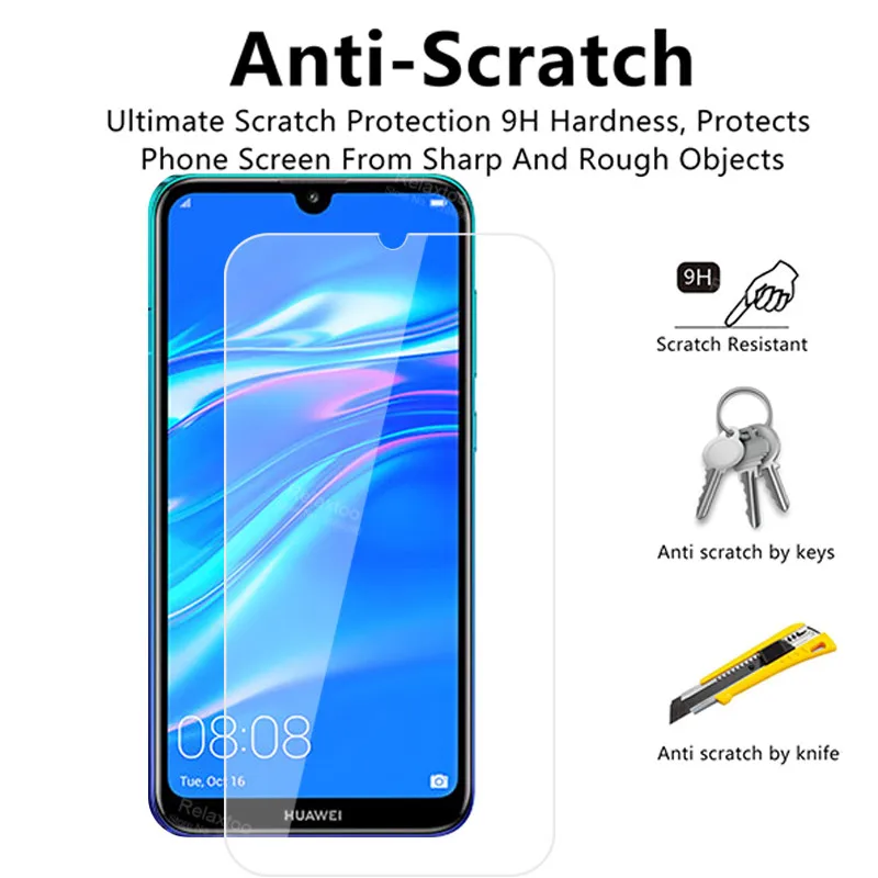 2 в 1 Защитное стекло для объектива камеры huawei y7 pro 2019 hauweii safty flim y 7pro 7 Закаленное