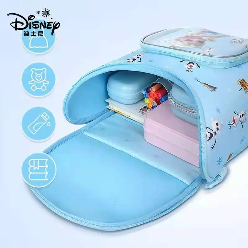 Disney Frozen School Bags For Girls Primary Student Shoulder Orthopedic Backpack Kindergarten Grade 1-3 Elas Anna Gifts Mochilas