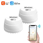 Датчик утечки воды с Wi-Fi, детектор вторжения воды с оповещением об обнаружении уровня воды, умное управление с помощью приложения Tuya