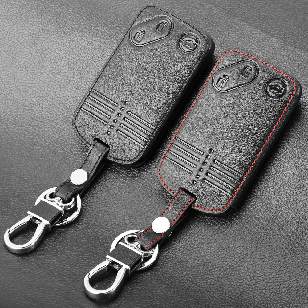 Кожаный чехол для ключа дистанционного управления с кнопками Mazda 2 3 5 Premacy Miata 6 8 RX8