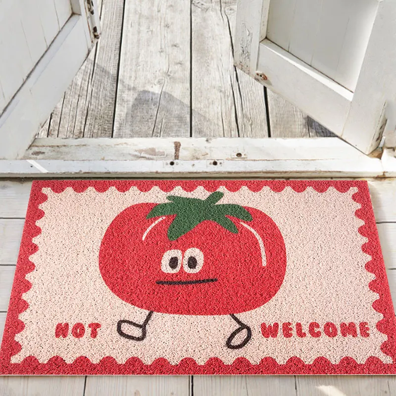 

Custom Size Cute Welcome Home Doormats Carpet Anti-slip Freely Cuttable Carpet PVC Kitchen Bathroom Hallway Home Entrance Rugs