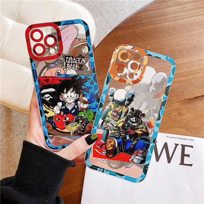 

Защитный чехол для телефона Gouku с цветными линзами для iPhone 11 12 13 Pro Max XR XS MAX 7 8 Plus, чехлы для телефонов Apple с драконом и жемчугом Z