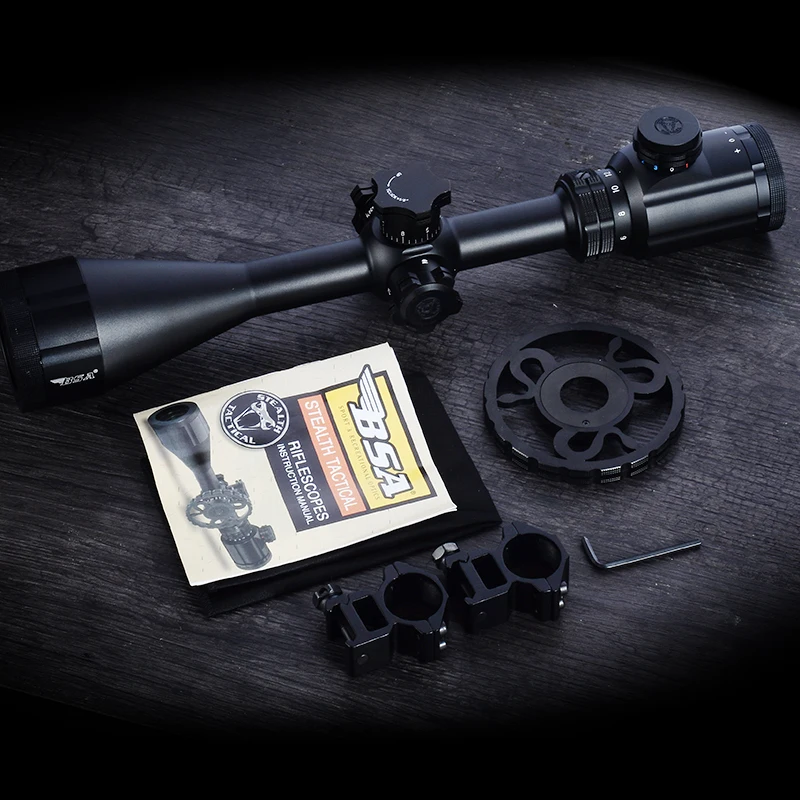 BSA OPTICS STS 6 24X44 RGB тактический прицел с подсветкой оптика Прицельная винтовка