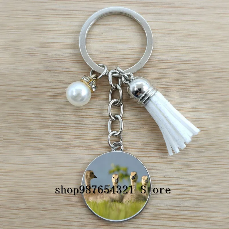 Новый милый брелок для ключей с утенком кисточкой детский школьный подвеской