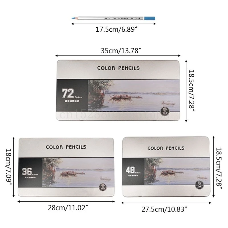 

36/48/72 Colors Professional Oil Colored Pencils Set Artist Painting Sketching