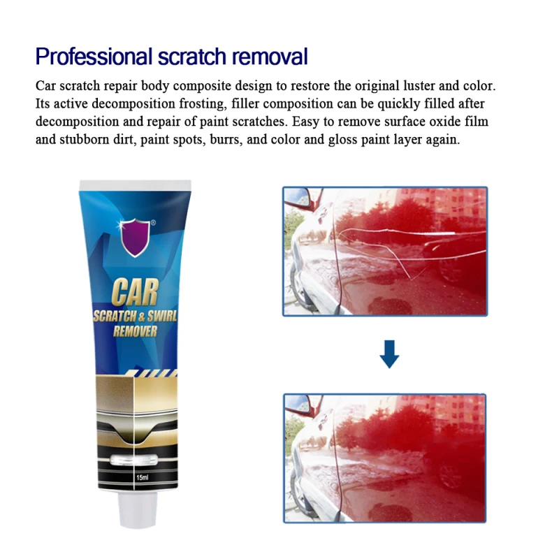 

15ml Auto Scratch Repair Fluid Polishing Wax Anti Scratch Cream Car Interior Leather Seat Plastic Maintenance Cleaning Care