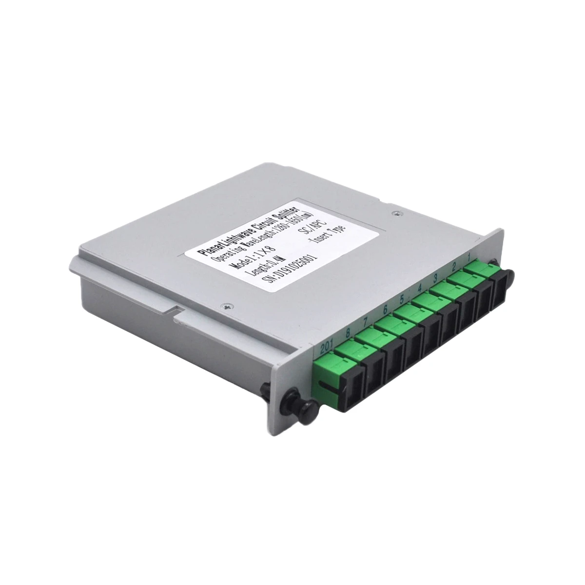 Вставка Тип 1*8 одиночный режим SC-APC FTTH плосковолноводную Lightwave оптический