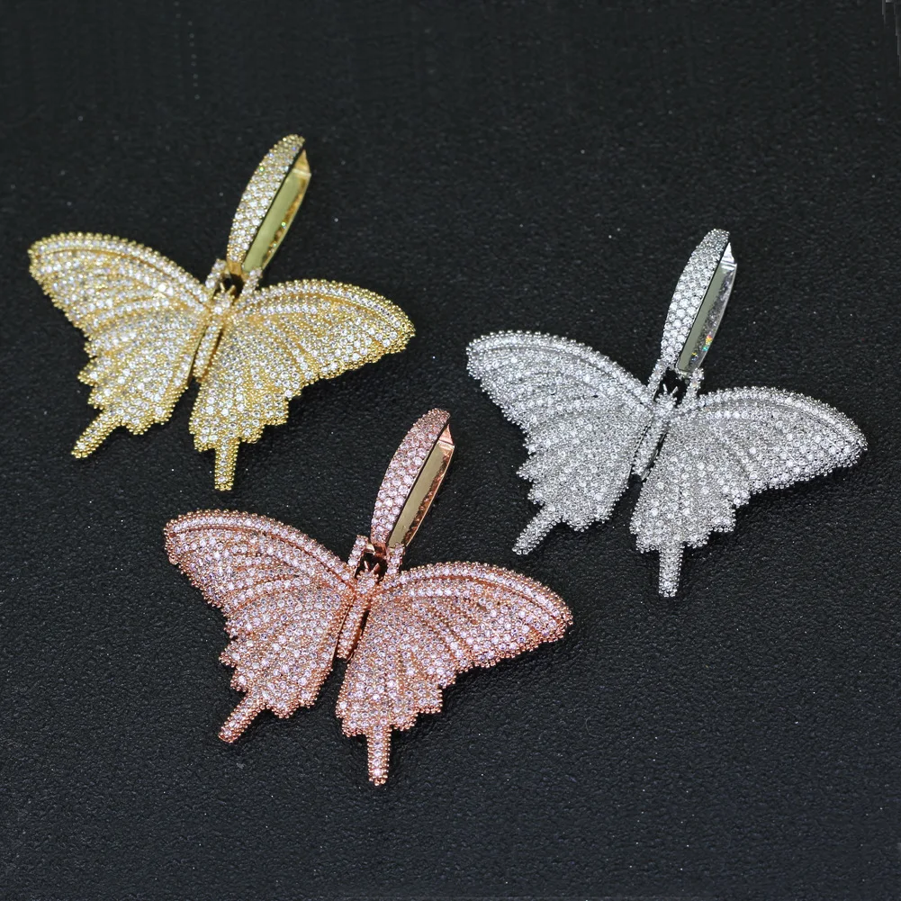 Ожерелье с подвеской бабочкой в виде животного Очаровательная цепочка 4 мм для