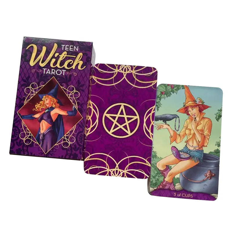 

New Teen Witch Tarot Deck English Oracles Cards Mysterious Divination Easy Tarot Cards Game Board Game pdf Guidance